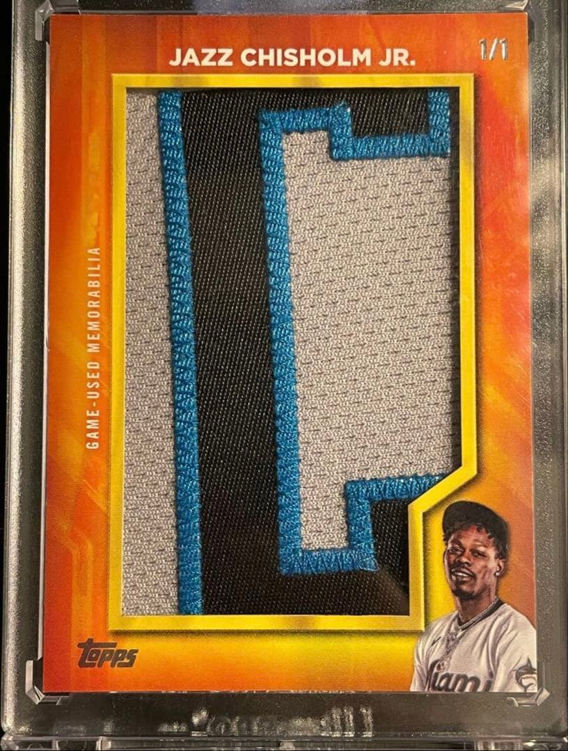 スポーツトイ・アクショントイ Jazz Chisholm Own the Name Relic topps JAZZ CHISHOLM JR 2025 Topps Series 1 2024 GREATEST HITS BLUE #'d