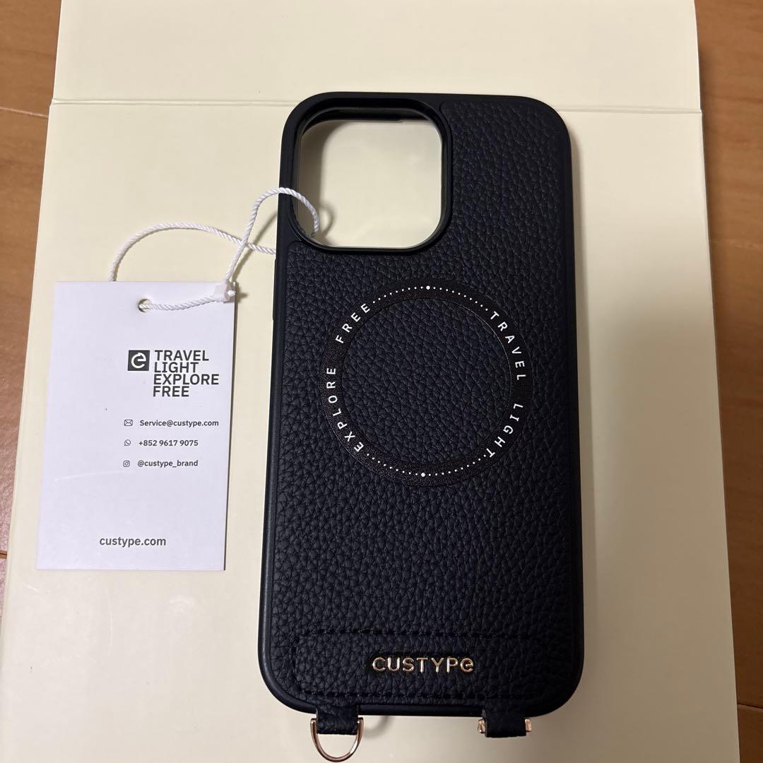CUSTYPE ブラック iPhone16proMAXケース Crossbody iPhone 16 Pro Max