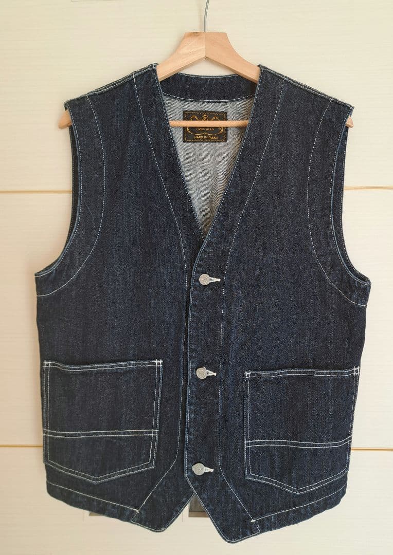 児島ジーンズ　インディゴ　デニム ワークベスト　サイズXL　極美品 Basic Work Vest / ベーシックワークベスト | Tops | | 児島ジーンズ