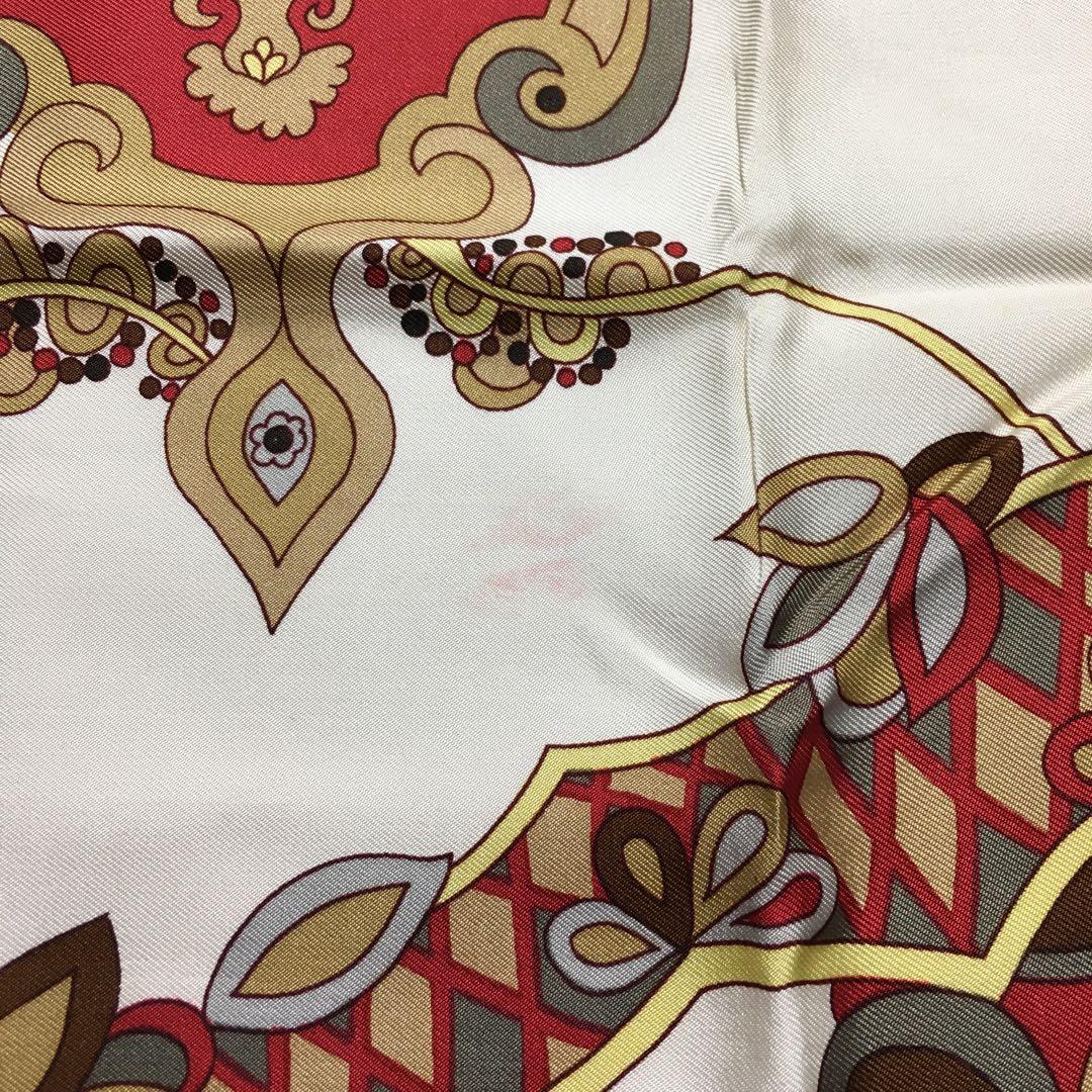 2505-196｜美品｜エルメス カレ 90 スカーフ シルク レッド - メルカリ