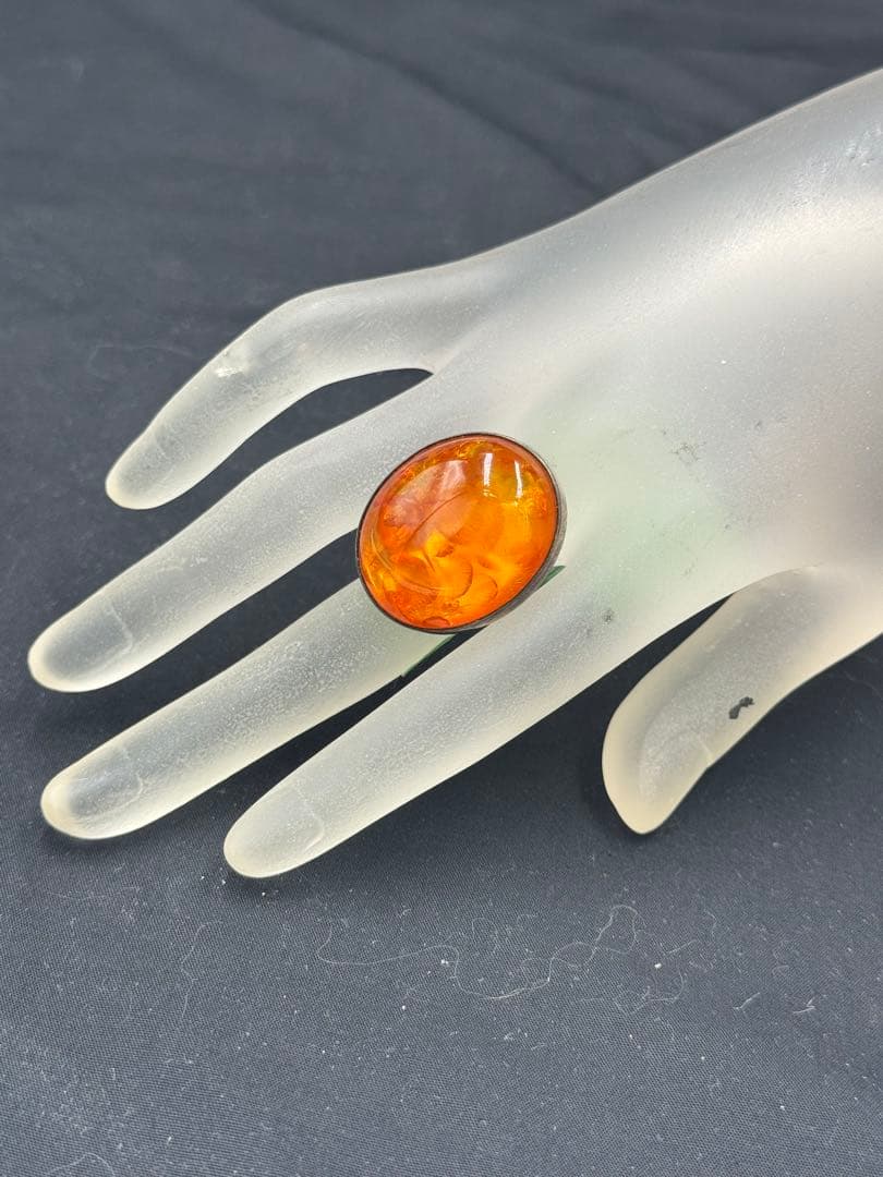 北欧ヴィンテージ エリック ニールセンフロム 琥珀 アンバー 925