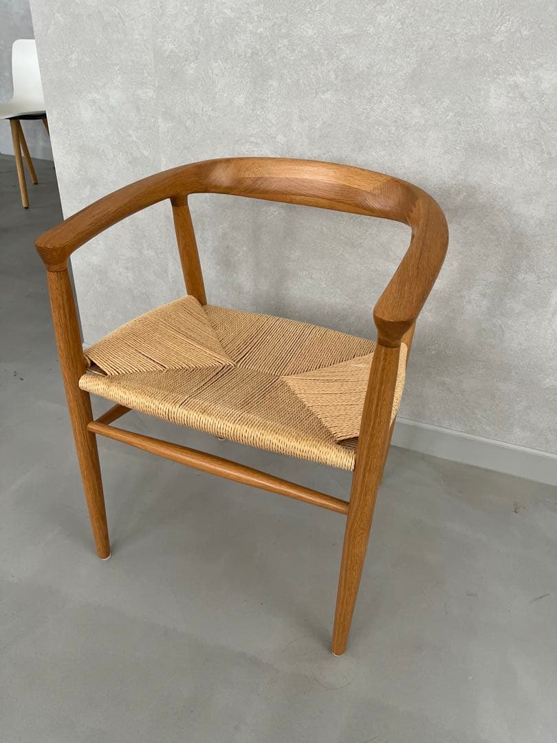 無印良品 ペーパーコード アームチェア オーク無垢材 東京都引取 発送もOK