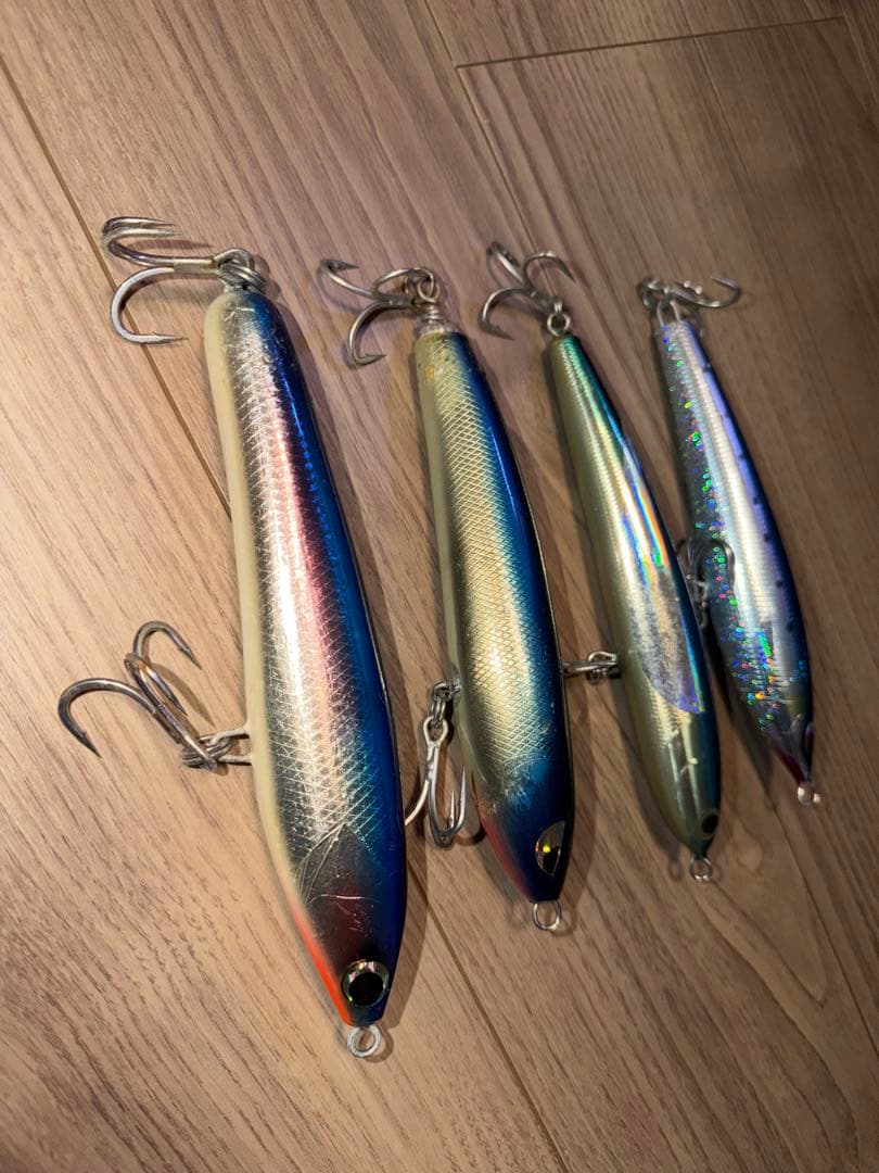 青物用 ウッド ルアーセット 4個 ヒラマサ・ブリ