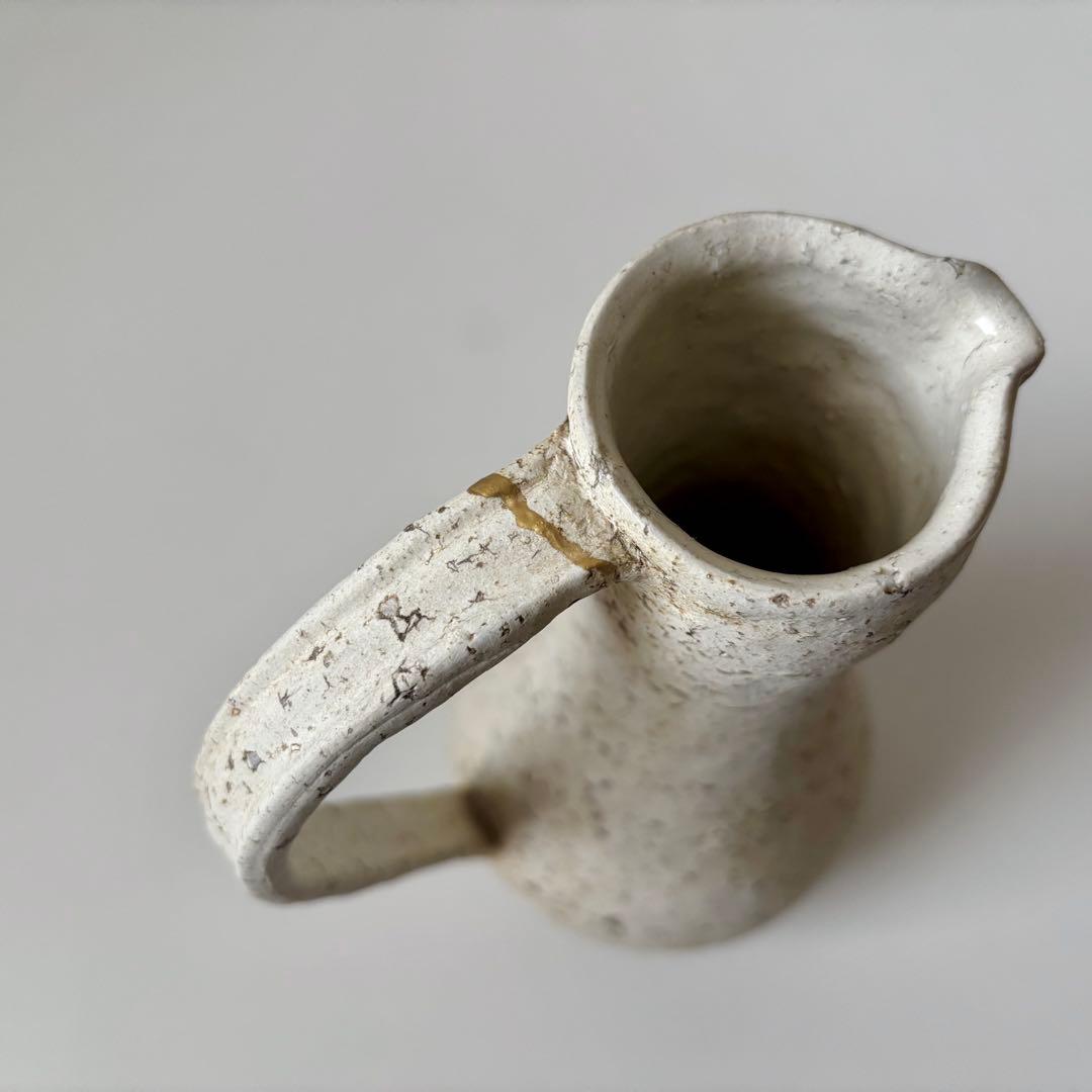 未使用品 内田京子 加彩 ピッチャー 花器 花瓶 フラワーベース 内田鋼