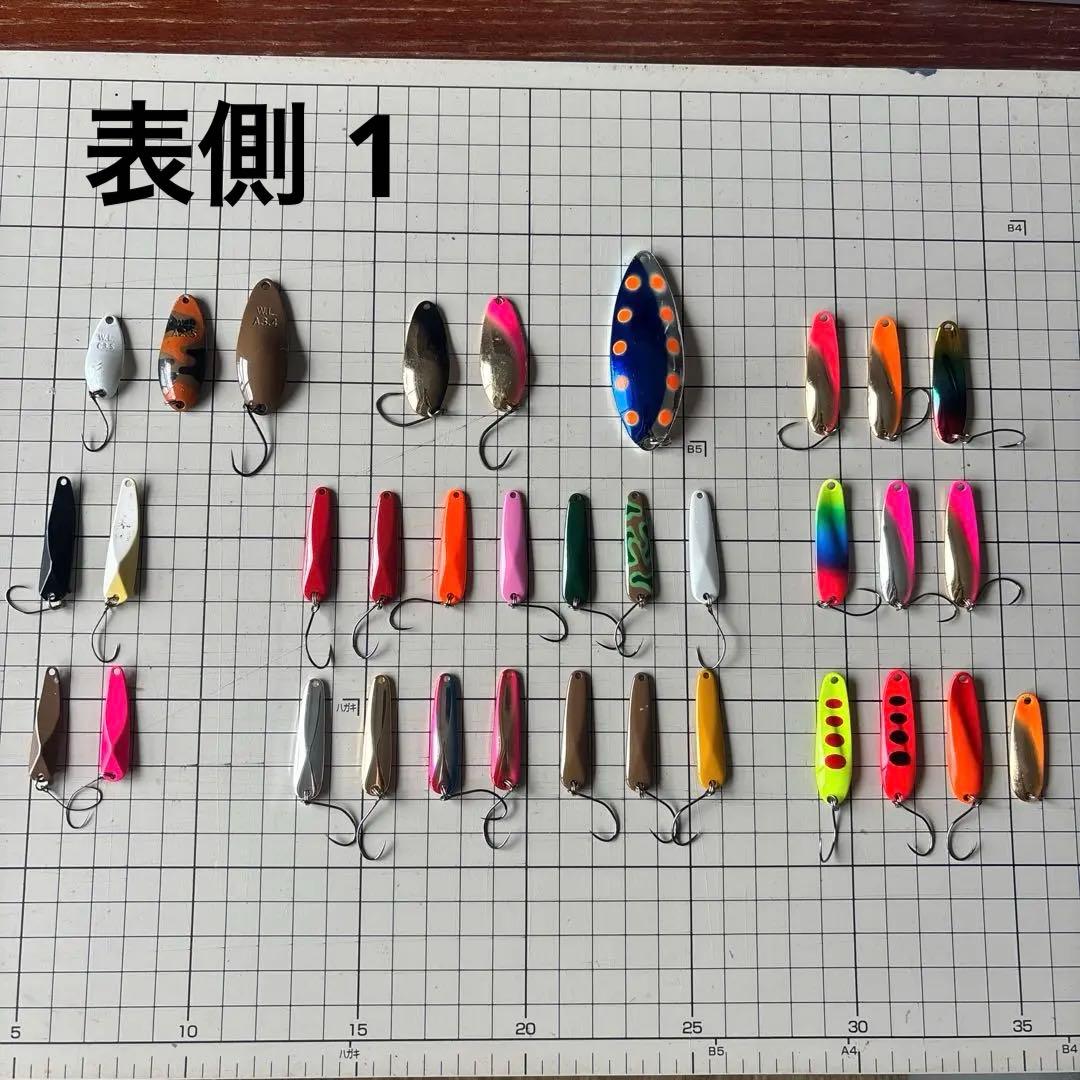 エリアトラウト スプーン 約100個 ウォーターランドワレット付き ウォーターランド スプーンワレット Lサイズ - 【バス・トラウト