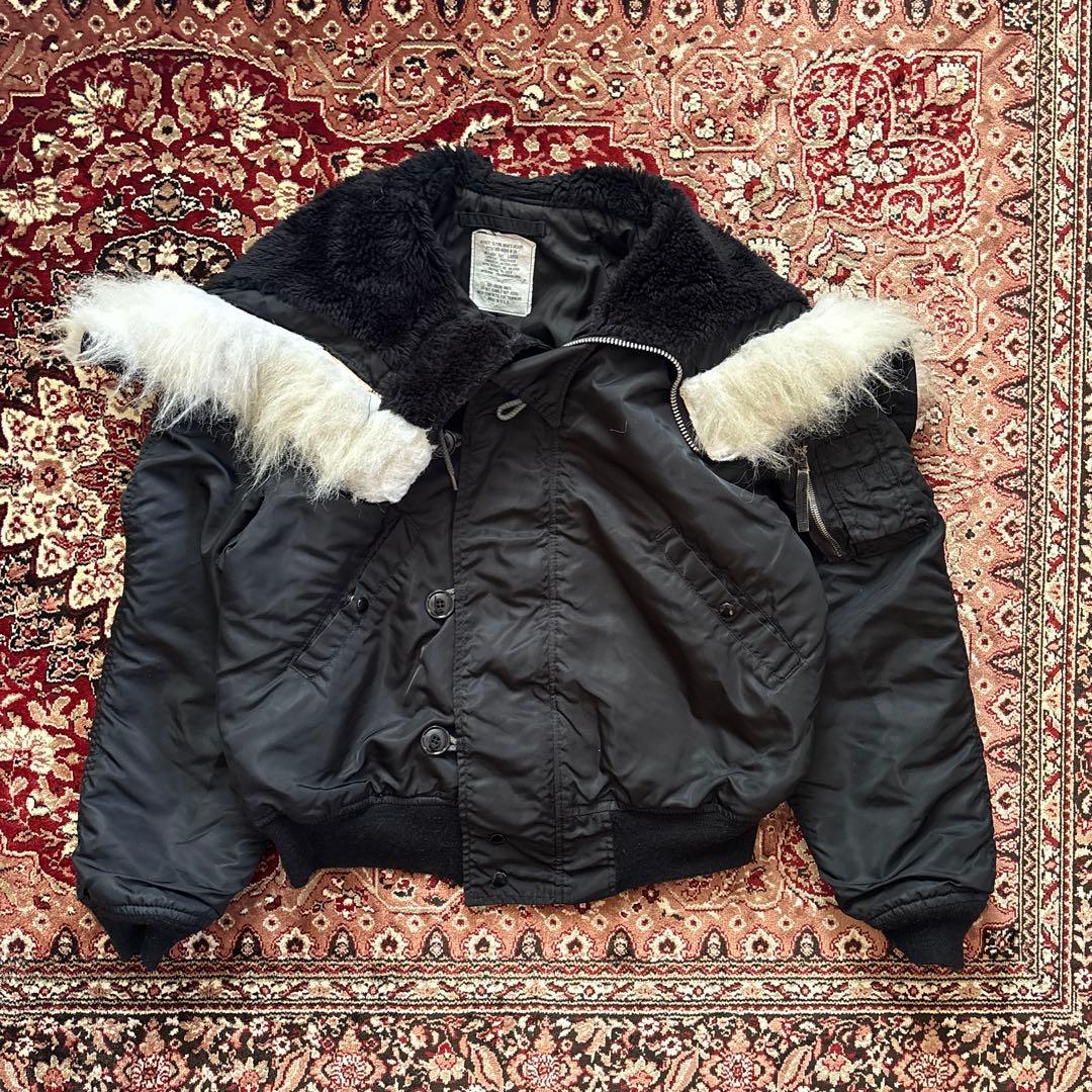 極美品】希少 80s USA製 ALPHA N2B 黒 ブラックM ideal - メルカリ