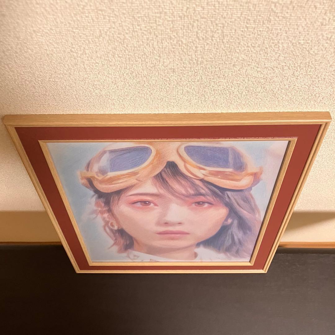 資生堂 マジョリカマジョルカ 額装品 額縁寸法32cm×29cm×1.5㎝色鉛筆