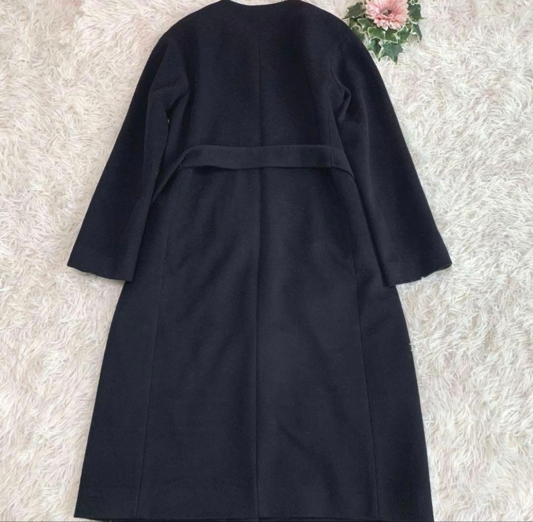 セオリーリュクスSEEK WOOL/MITCHELLロングコート黒36/日本製 - メルカリ