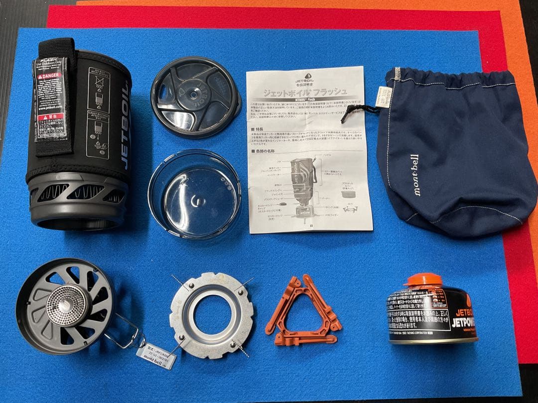 JETBOIL・Flash BKカラー動作良好美品　新品OD缶・純正収納袋付き！ JETBOIL・Flash BKカラー動作良好美品 新品OD缶・純正収納袋付き