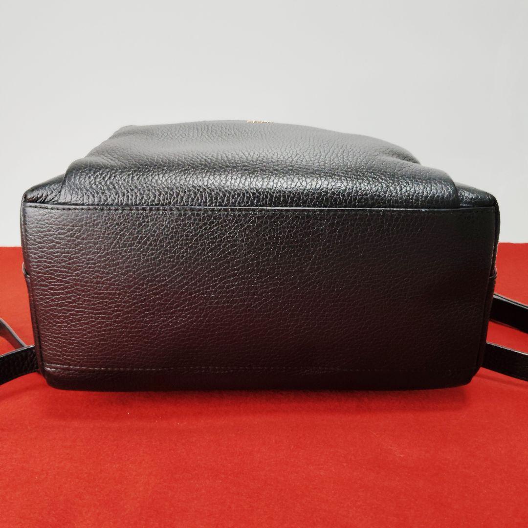 フルラFURLAノアNOA美品リュックレザーシボ革本革黒