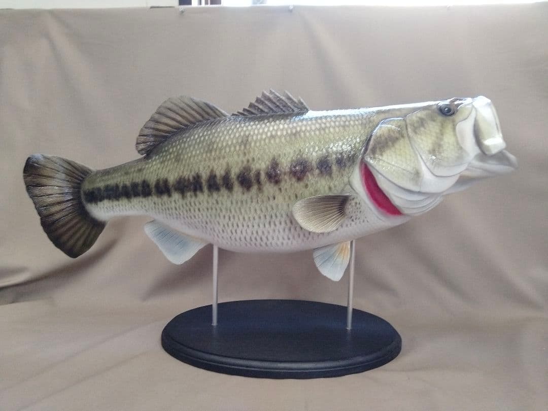 ハンドメイド 62cmブラックバス フィギュア レプリカ 置物 オブジェ