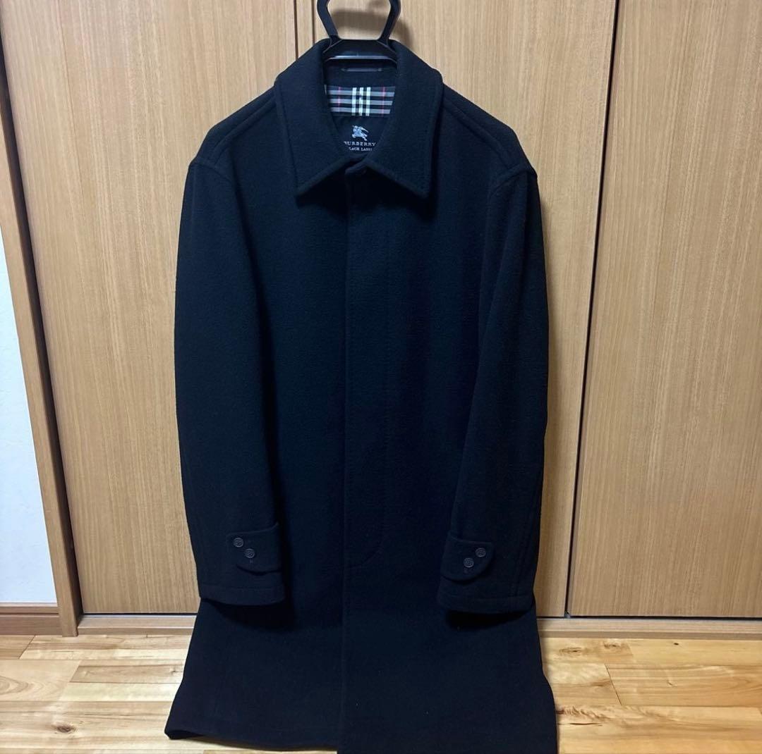 BURBERRY チェスターコート ブラック BURBERRY(バーバリー) カシミヤ混 ウール 2B チェスターコート
