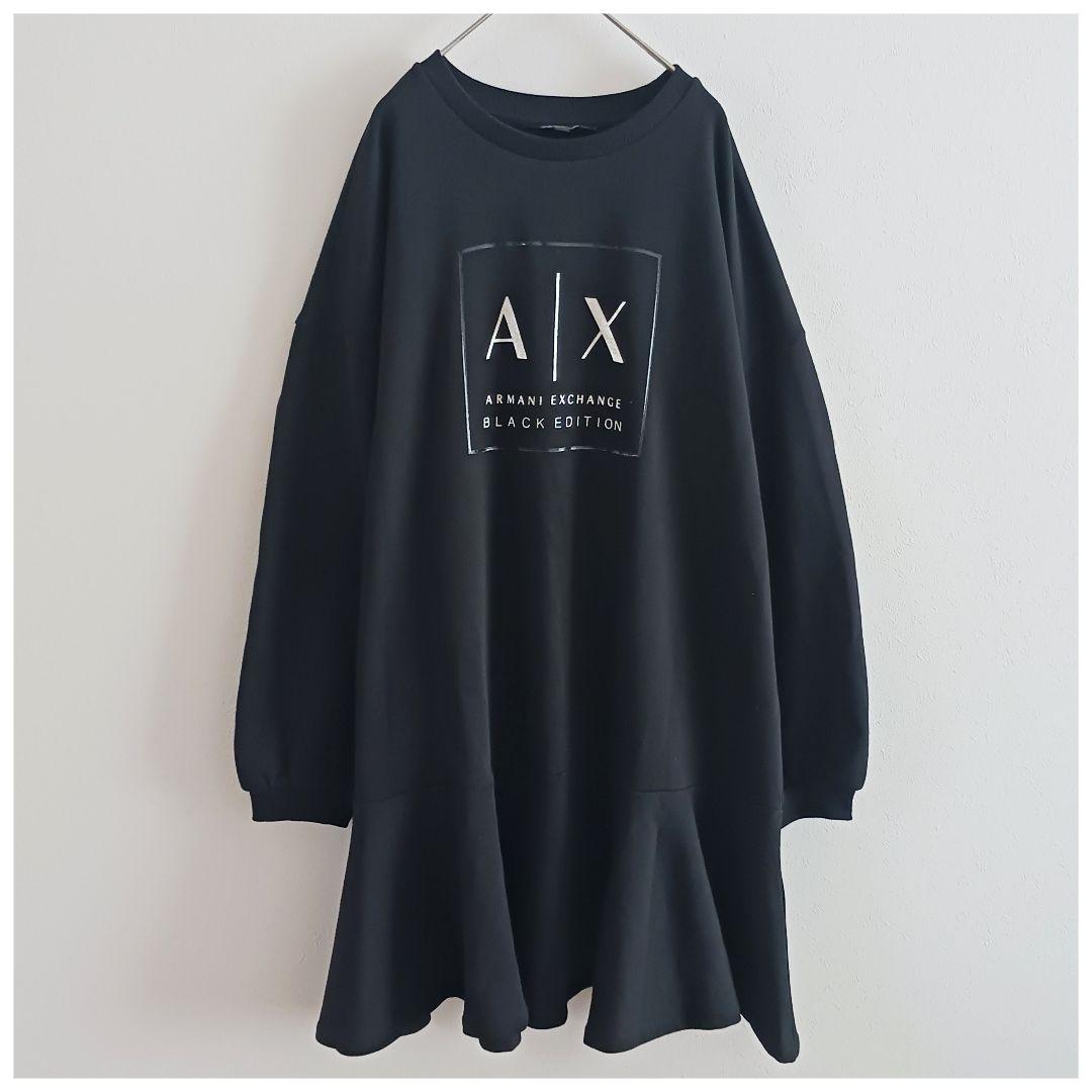 美品✨アルマーニエクスチェンジ スウェット ワンピース ひざ丈 ミニ L