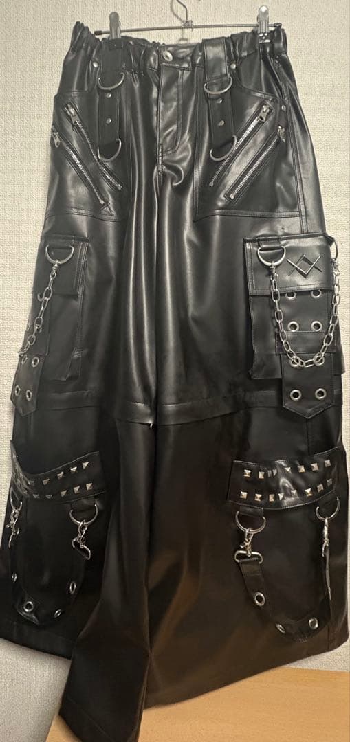 Y.O　REFLEM　2WAYワイドボンテージPUレザーパンツ　サブカル Y.O REFLEM 2WAYワイドボンテージPUレザーパンツ サブカル REFLEM