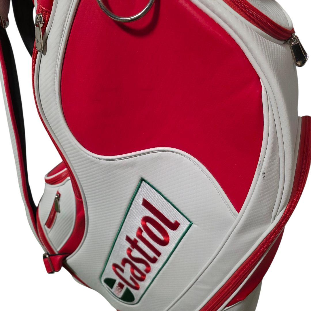 Castrol キャディバッグ 赤白 三点式 カストロール 希少 レア - メルカリ