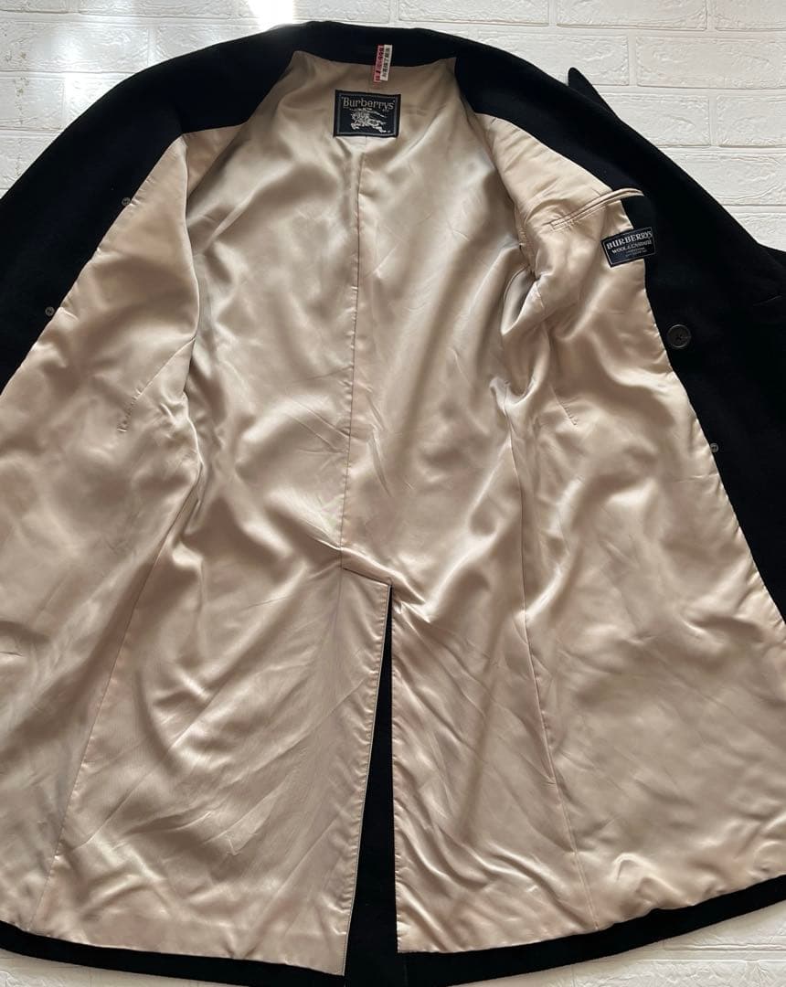 【希少】《BURBERRYS》ダブルブレスト ウール カシミヤ コート
