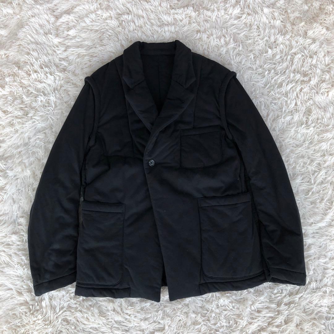 【美品】KOZABURO公三郎スウェットジャケット中綿ブラック黒セミダブル