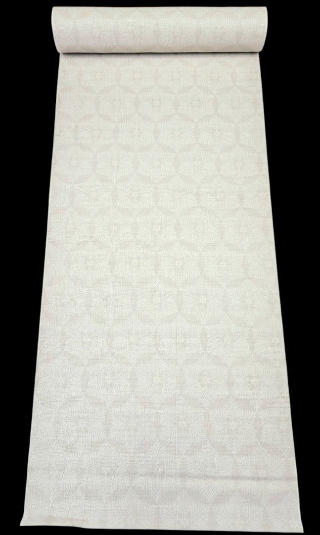 新品JAPANMODE 浴衣反物東レセオαポリ 松葉雪オイスターホワイト 日本