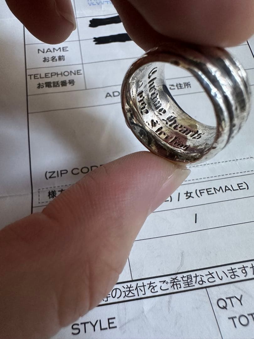 Chrome Hearts ダガーリング 14号 正規品 インボイス原本付属 - メルカリ