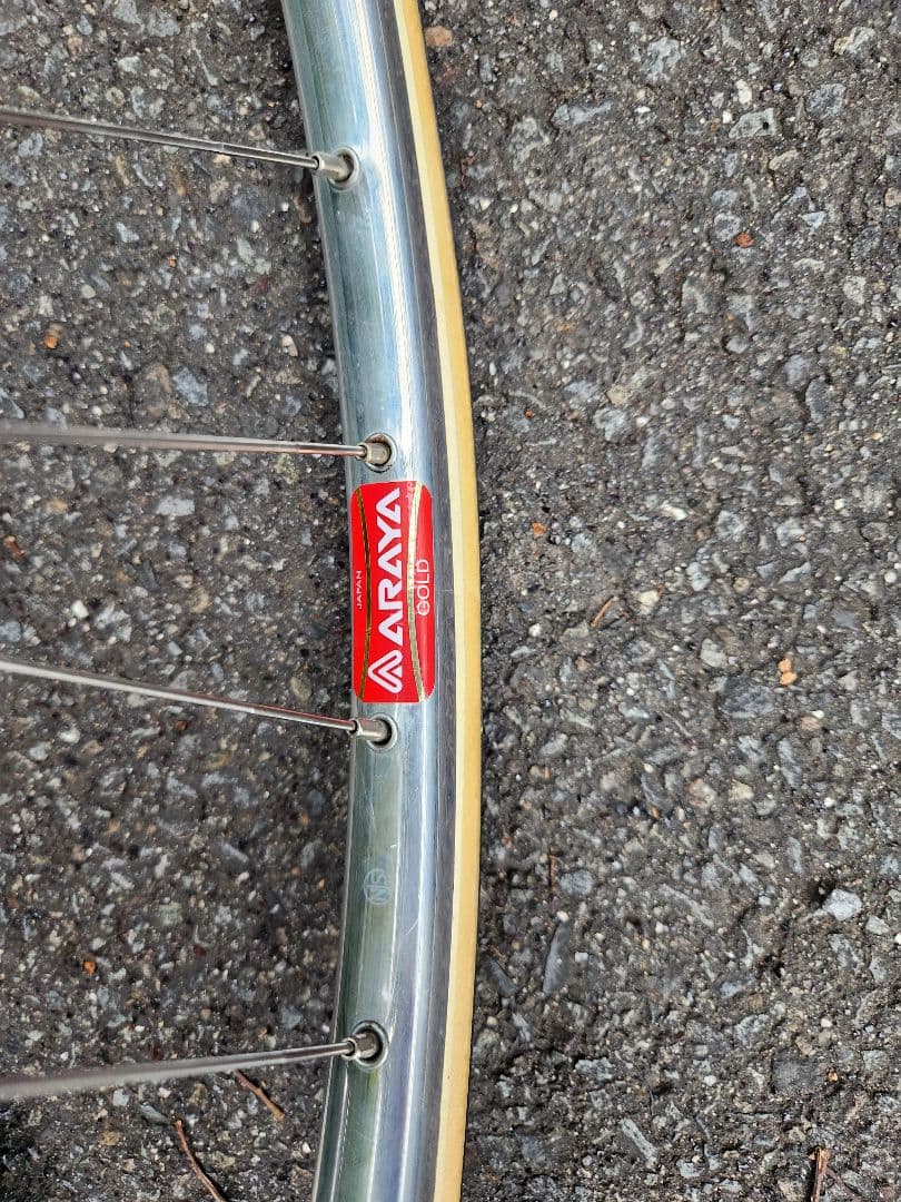 Dura-Ace ARAYAGOLD 完組ホイール 前後セット競輪 NJS認定 - パーツ