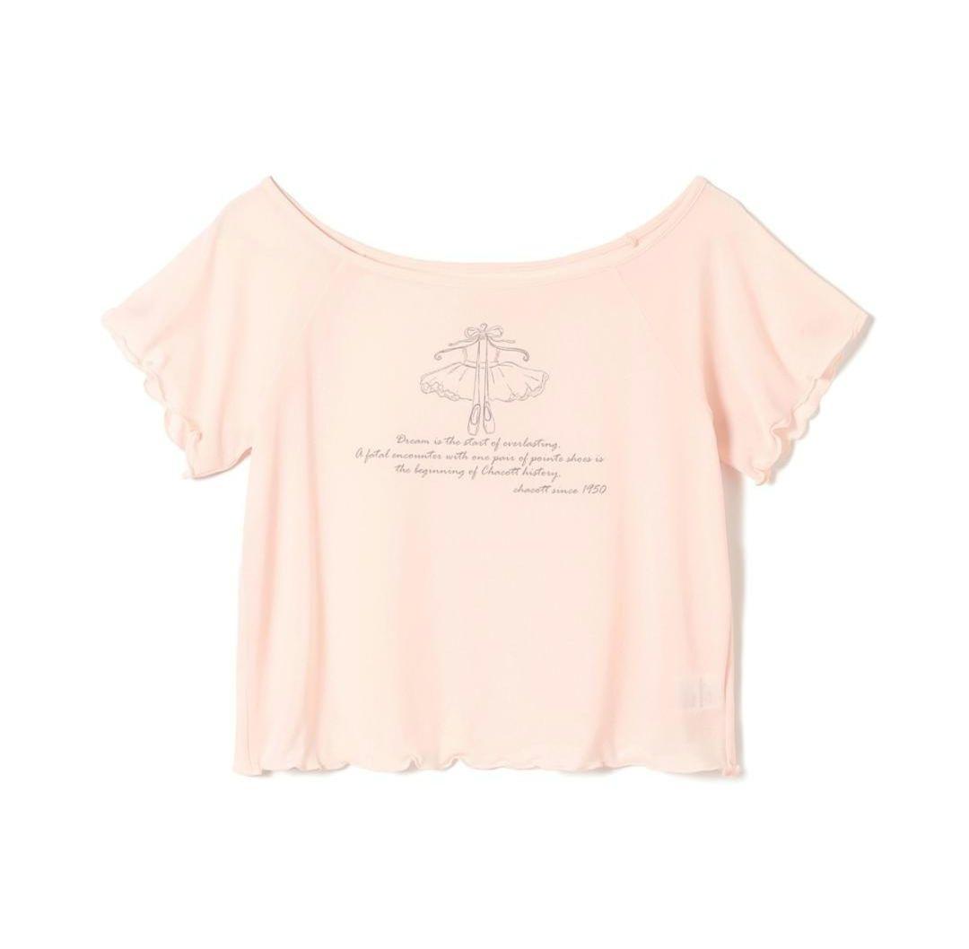 チャコット　バレエ　Tシャツ　衣装柄　トウシューズ柄 Mignon（ミニヨン） バレエ トップス 半袖 T シャツ トウシューズ柄