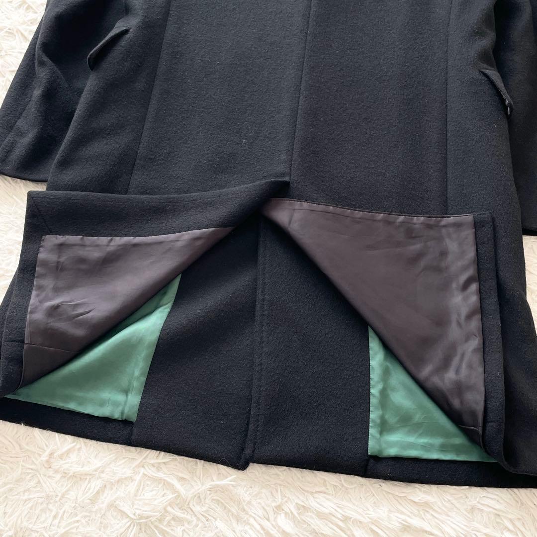 美品 ポールスミス カシミヤ100% チェスターコート 微光沢グリーン