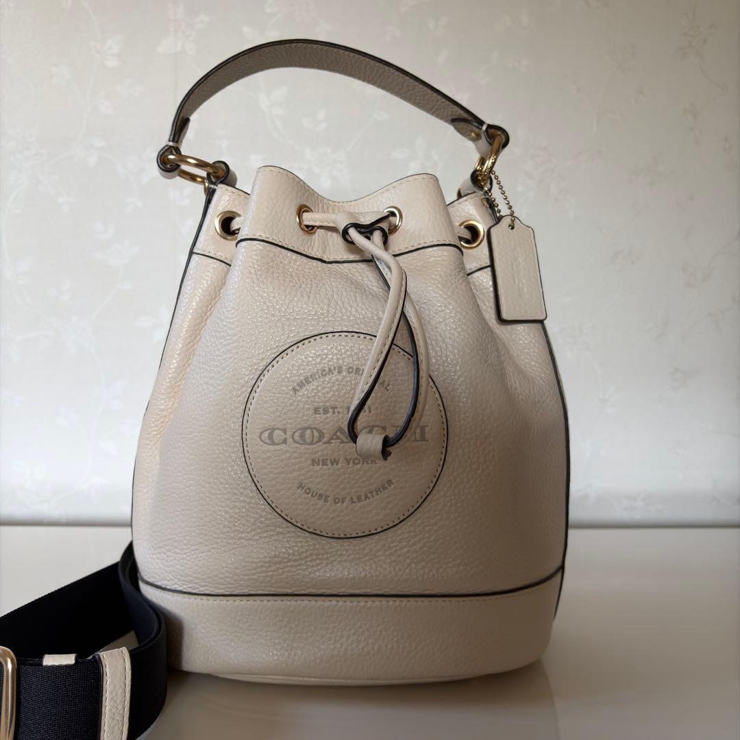 コーチ デンプシー ショルダーバッグ 巾着 2way レザー アイボリー Brandol / COACH コーチ ショルダーバッグ シグネチャー ミニ