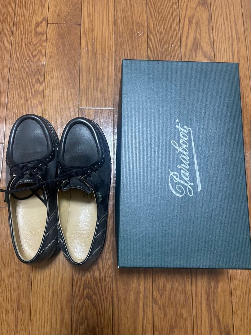 靴 Paraboot Morzine/Marche II Noir 40.5 MORZINE/MARCHE II NOIRE-LISSE NOIR | Paraboot