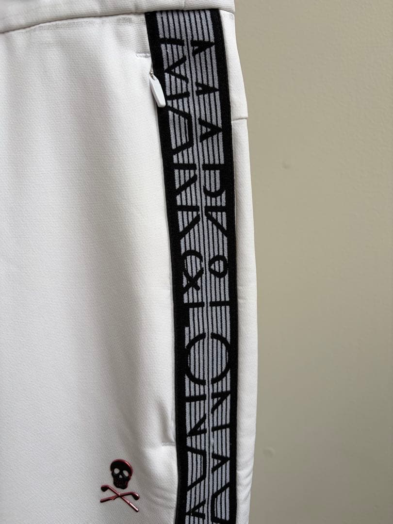 マークアンドロナ ホワイトフィットパンツ XL