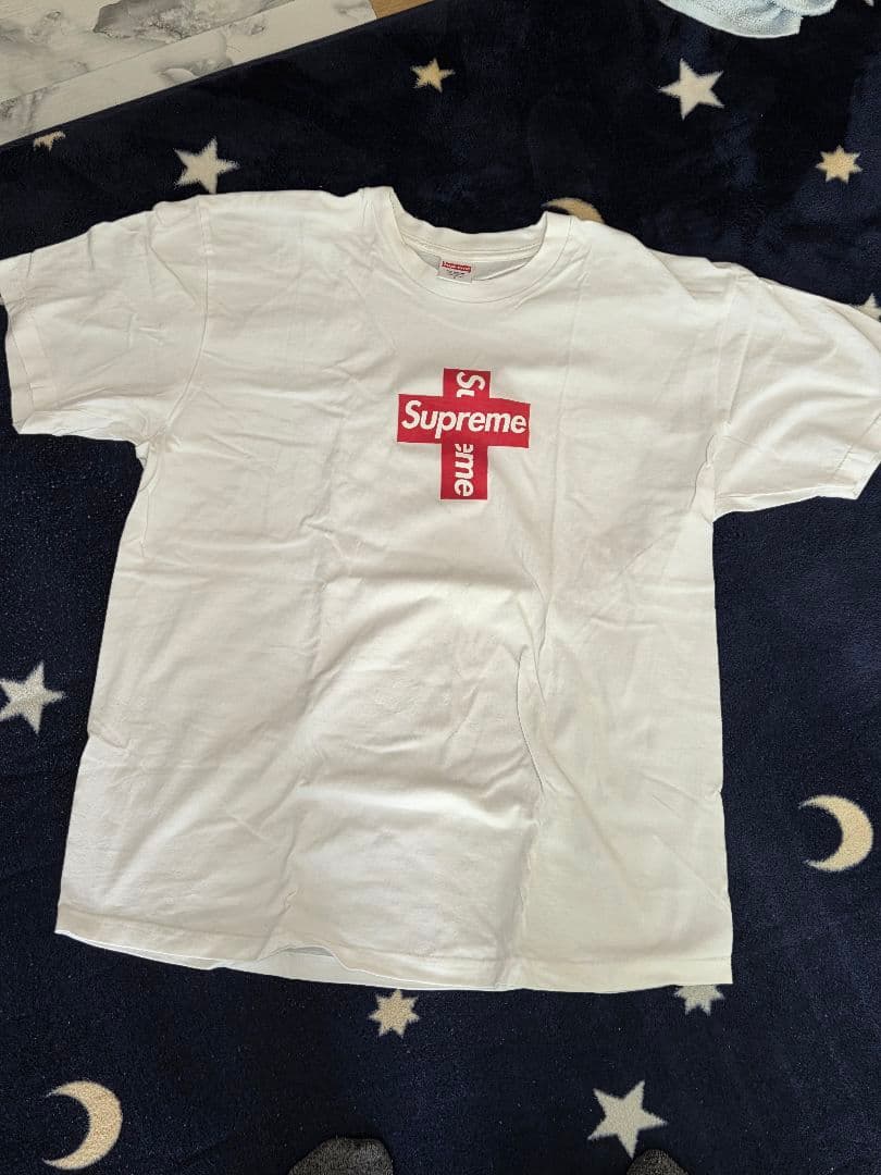 Supreme クロスロゴ Tシャツ L ホワイト/cross box logo SUPREME シュプリーム Cross Box Logo Tee クロスボックスロゴ Tシャツ