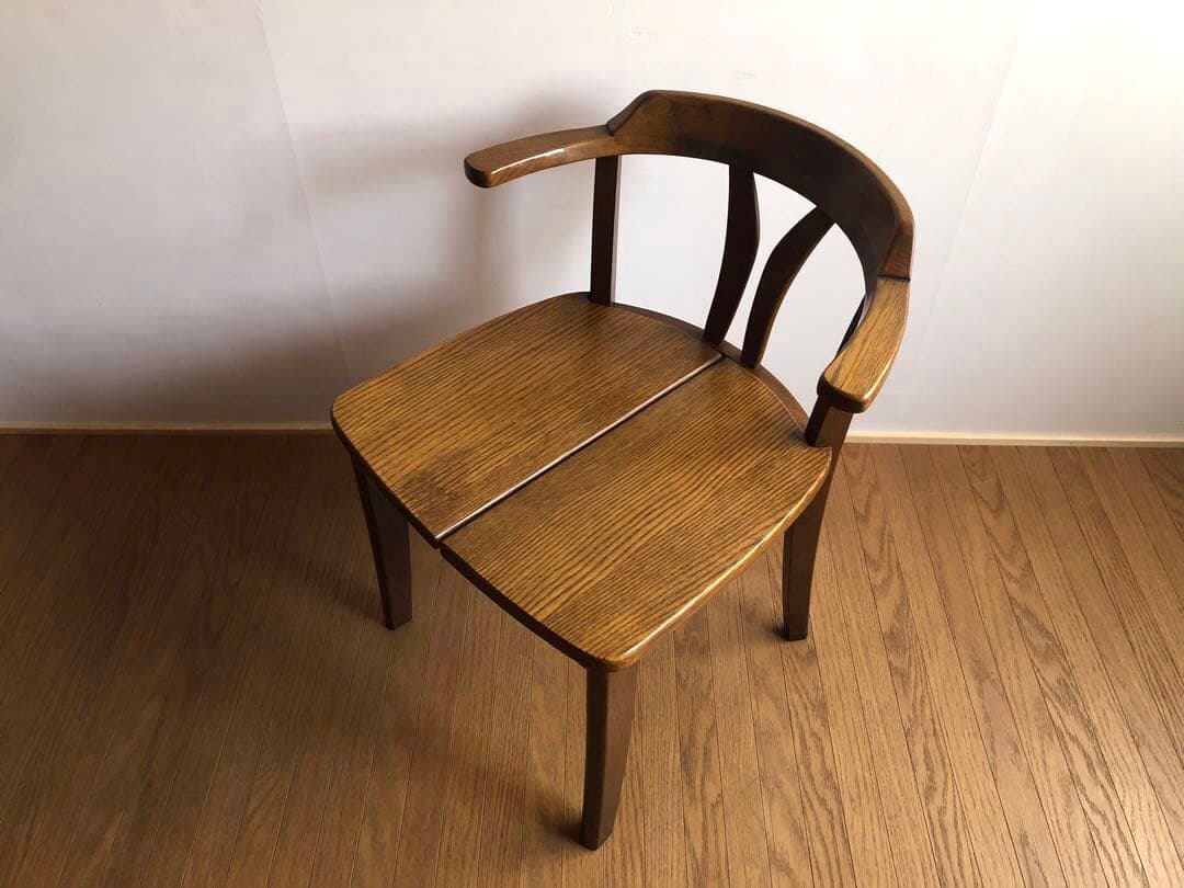 飛騨家具 浜本工芸 アームチェア② 肘掛け 安楽椅子 楢無垢材 民藝家具