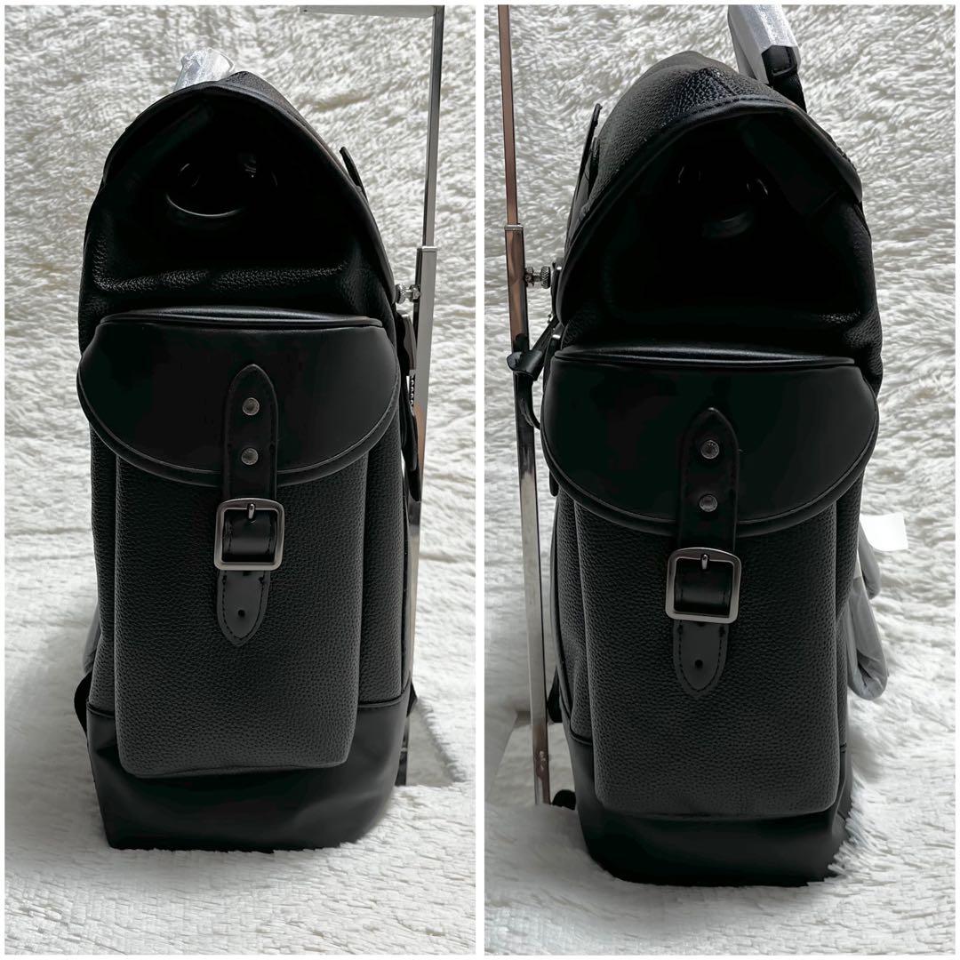 未使用】COACH リュック オールレザー 黒 ビジネスリュック コーチ