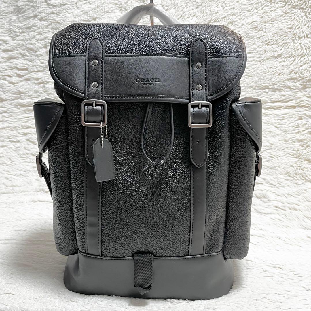 未使用】COACH リュック オールレザー 黒 ビジネスリュック コーチ