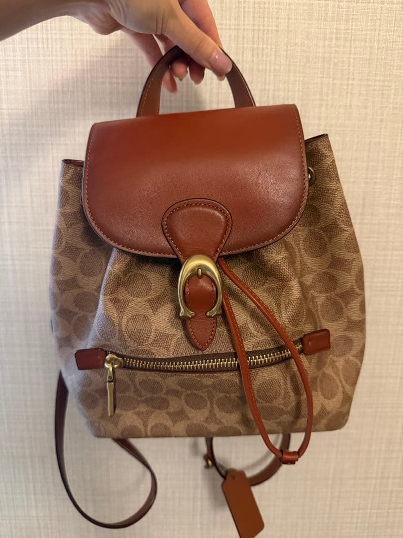 Coach バックパック ブラウン/ベージュ Coach Large Court Backpack In Signature Canvas | Brixton Baker