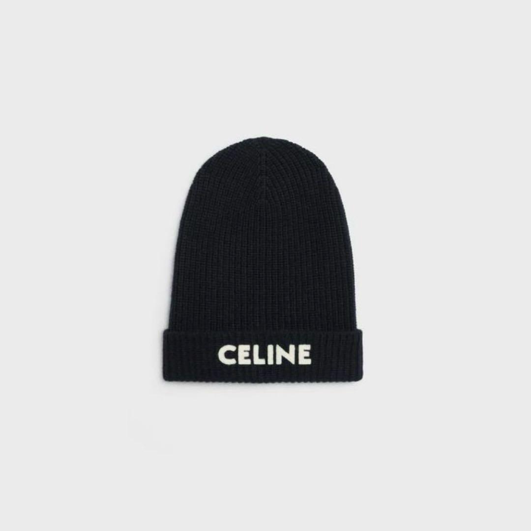 【新品未使用】CELINE ニットキャップ 新品未使用 CELINE ニット帽 セリーヌ 帽子 ロゴ ニット キャップ