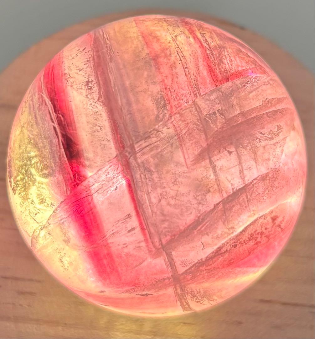 【天然石】スフィア　ファントム　フローライト⑤ ブルーファントムフローライト◇スフィア◇φ45.2mm | StellaDrop