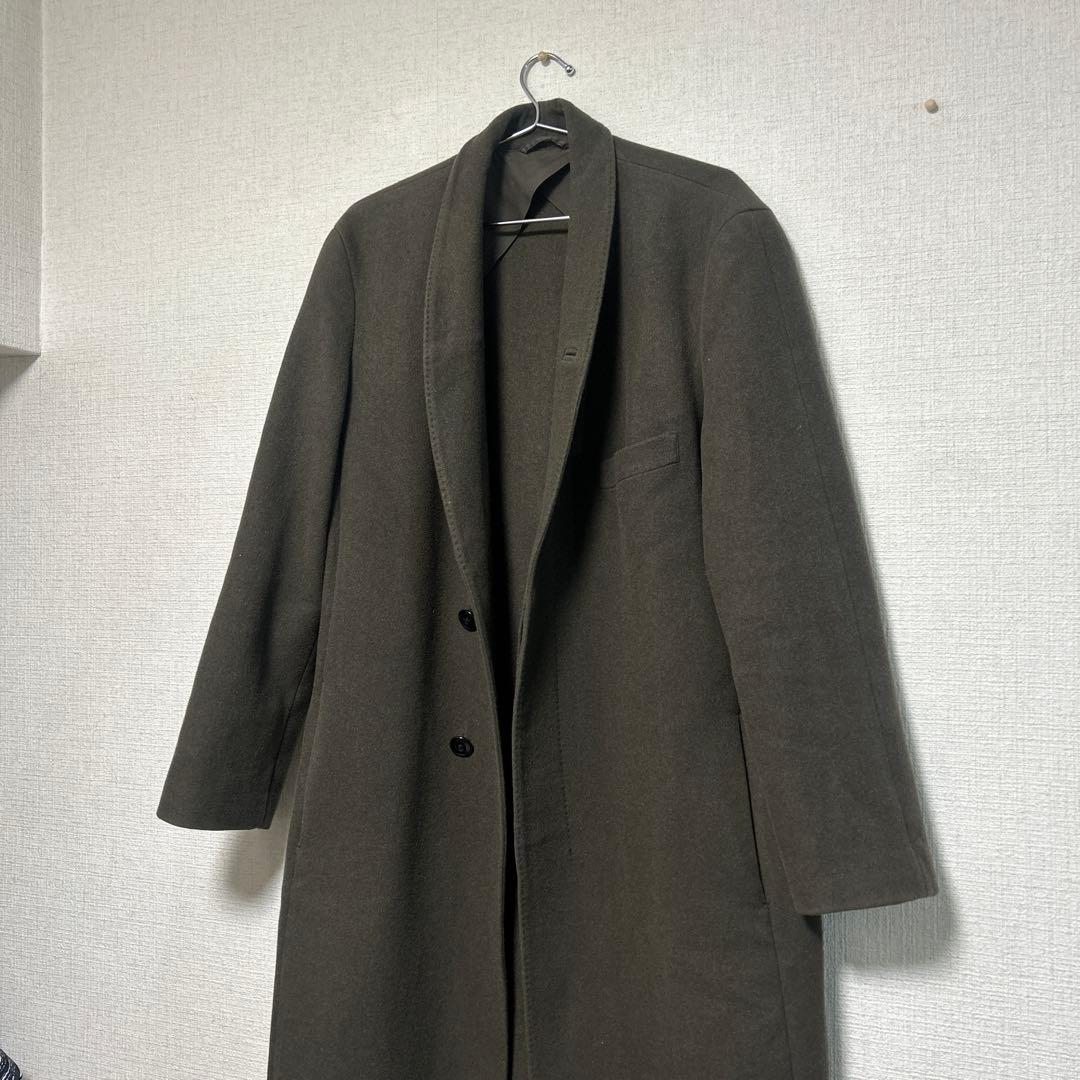 ★希少Lサイズ★ uniqlo and Lemaire コート　ウール　カシミヤ UNIQLO - UNIQLO AND LEMAIRE 2015AW カシミヤ混チェスターコートの