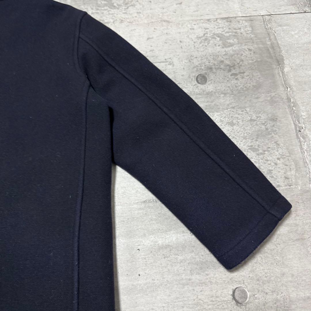 90s L.L.Bean ウールコート ネイビー ブラックウォッチ フードM