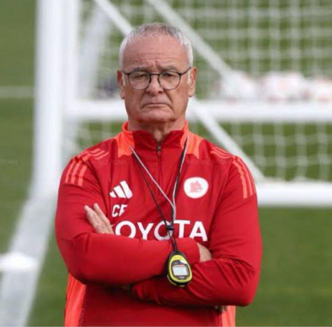 アディダスAsローマサッカー練習着Tiroトヨタ赤オレンジ長袖ジャージ