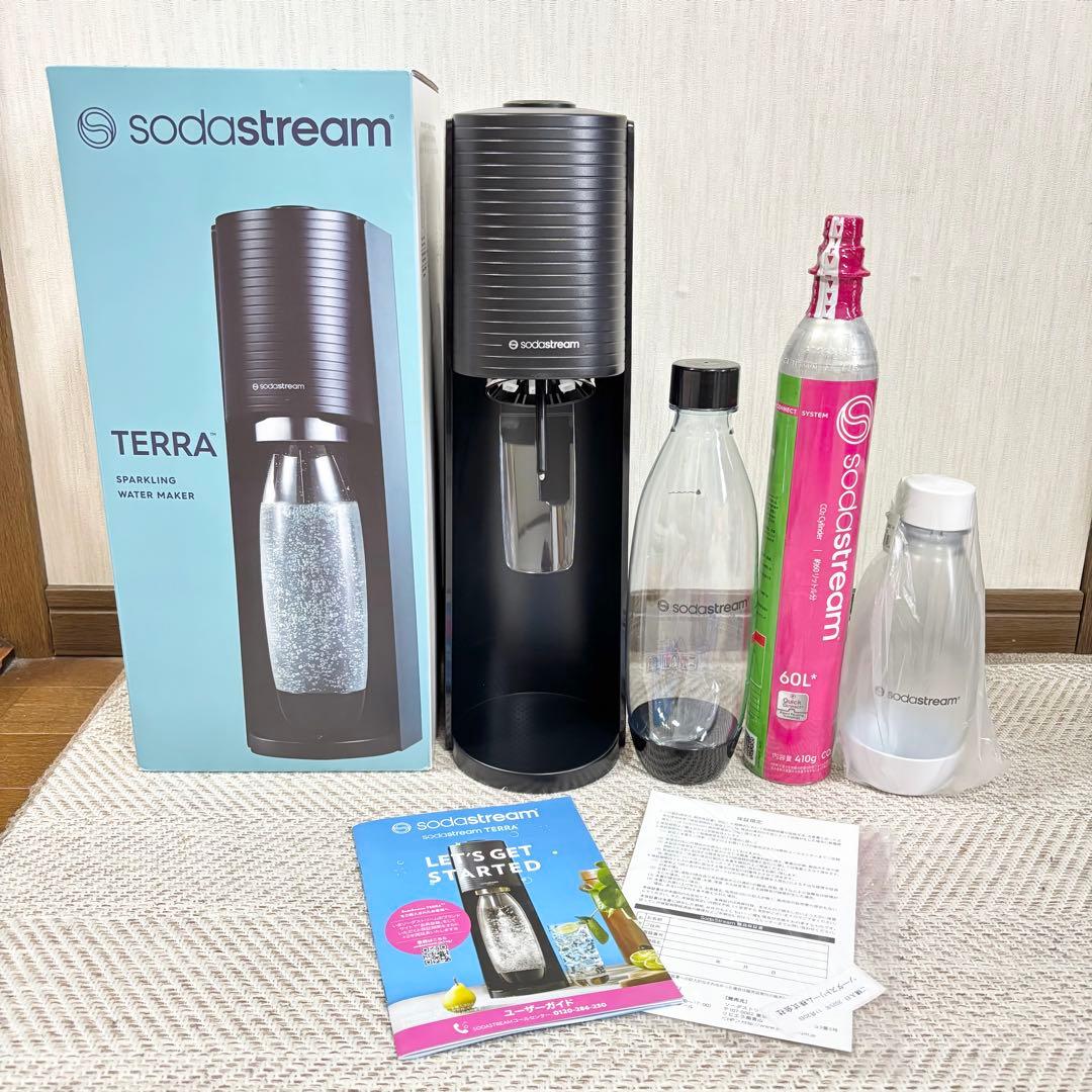 ソーダストリーム テラ ブラック 新品 ソーダストリーム テラ スターターキット ブラック
