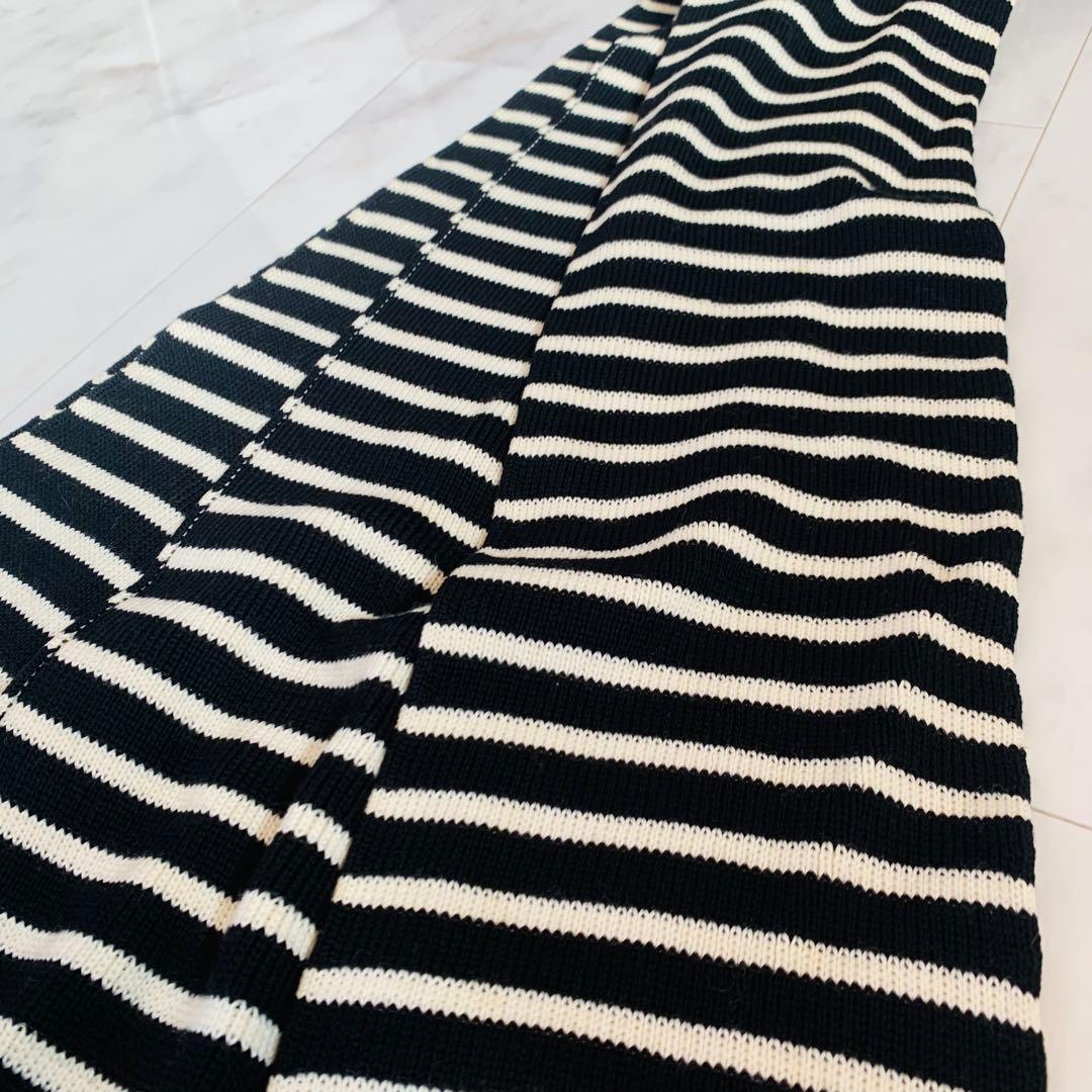 SAINT LAURENT Paris サンローラン パリ ボーダー マフラー - 小物在庫