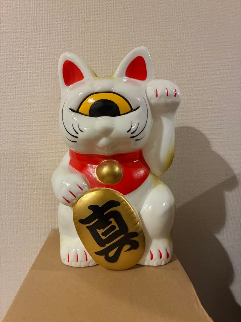 リアルヘッド　ソフビ　フォーチュンキャット大 楽天市場】REAL HEAD(リアルヘッド) フォーチュンキャット 真小判 黒