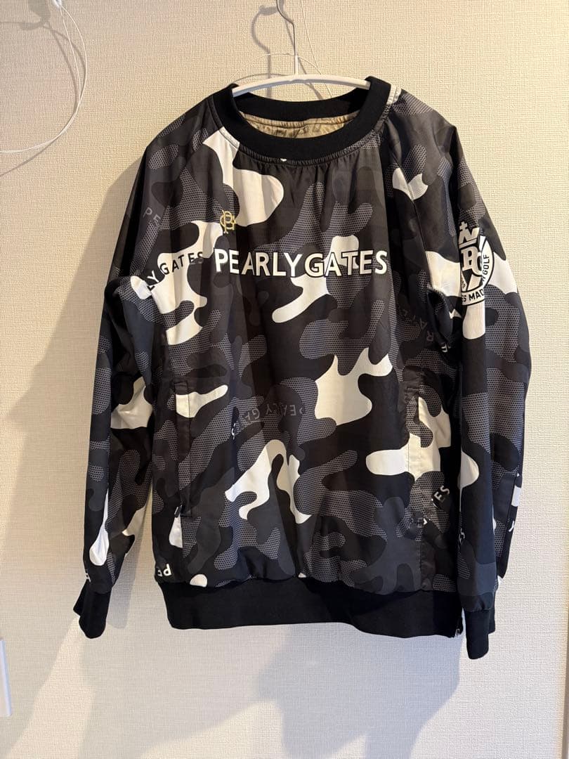 パーリーゲイツ スニード 黒×白 カモフラ 迷彩 蓄熱裏地 レディース 1