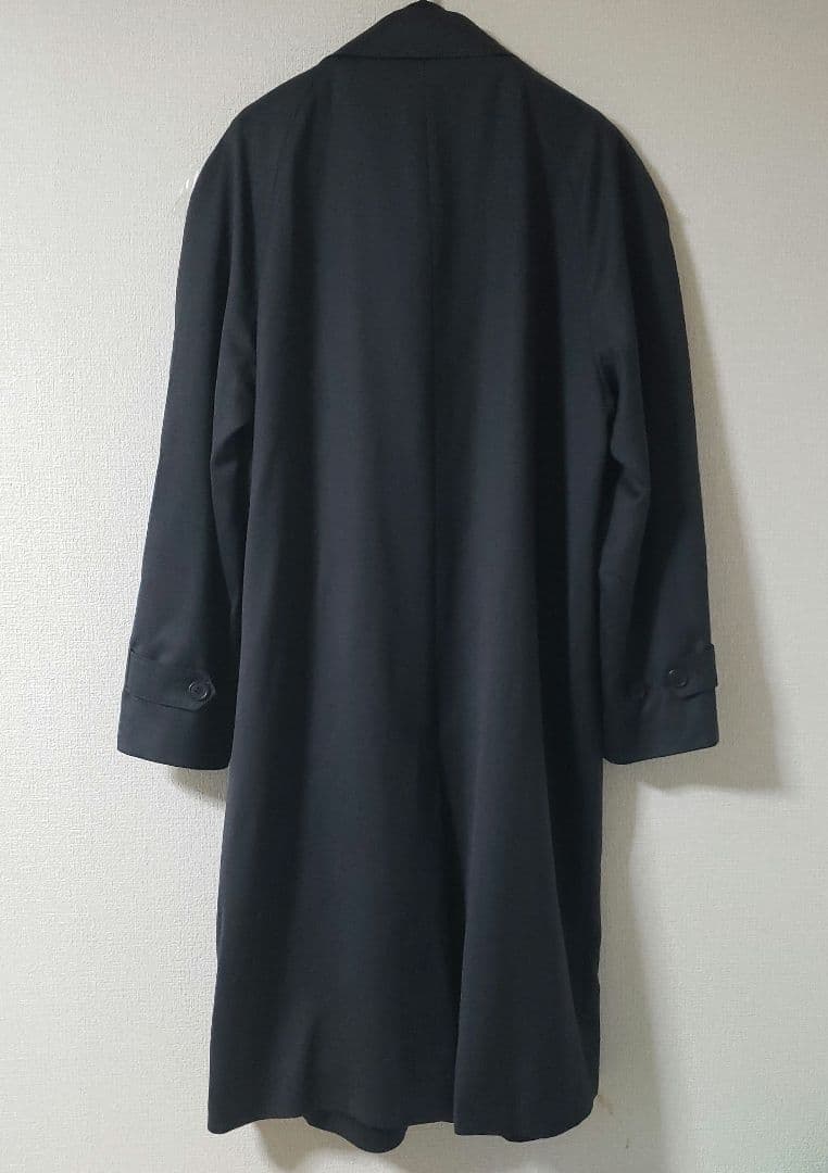 イヴ・サンローラン ダークグレーステンカラーコート絹毛混 極美品