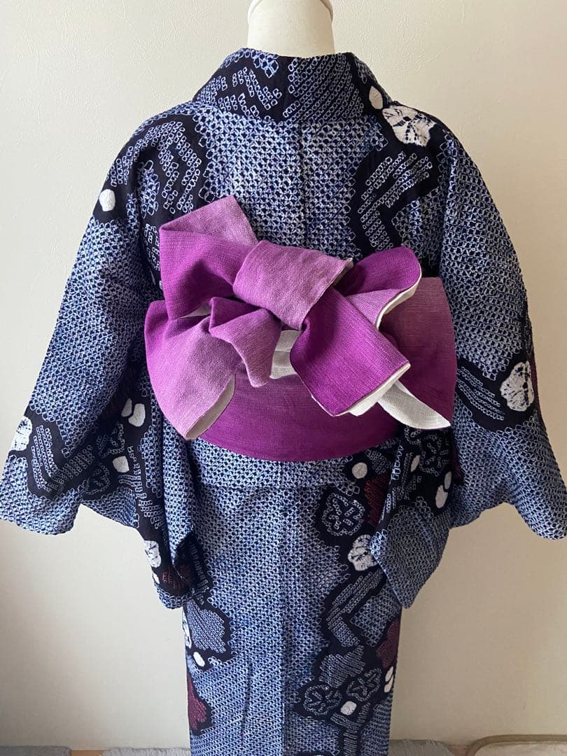 ◻️ メルりんご様◻️有松鳴海絞り浴衣 裄67 身丈160