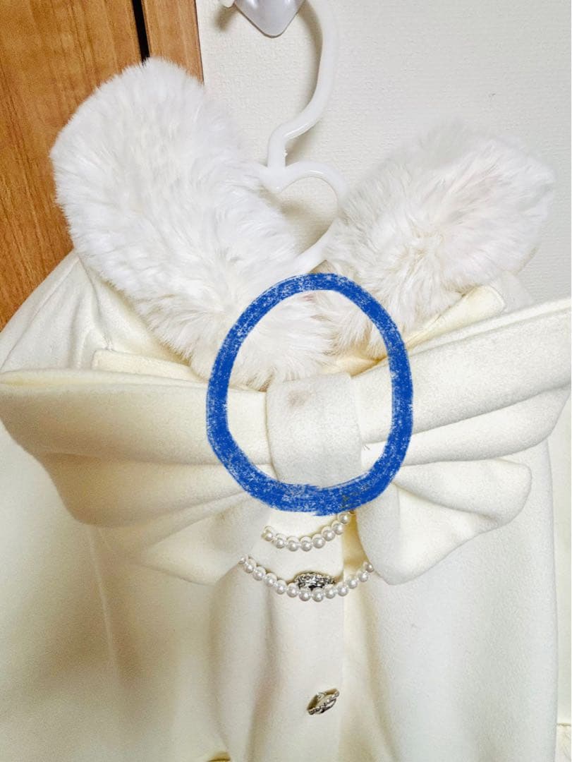 MARS Princessmelody ケープコート ファー ポンチョ 白 - メルカリ