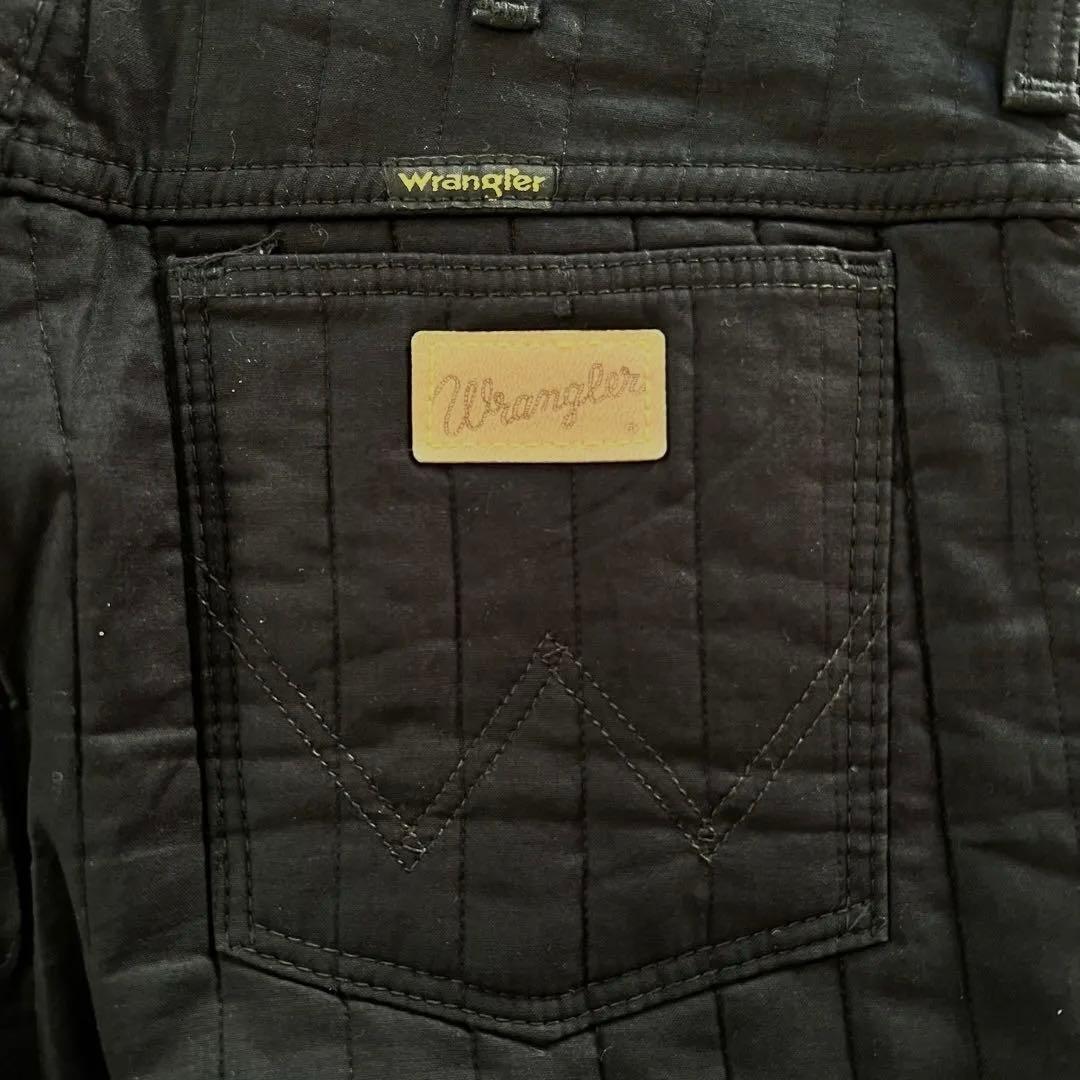 80s【Wrangler】ベルギー製 中綿入りキルトパンツ Black L - メルカリ