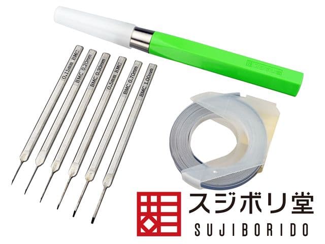 スジボリ堂 新お試しセット BMC タガネ 6本 タガネホルダー ガイド