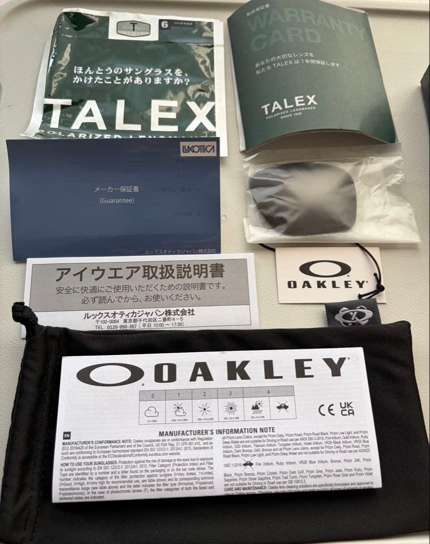 TALEX ピースグレー 交換 OAKLEY Sylas アジアンフィット OAKLEY