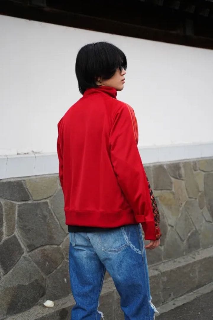 Mサイズ】Leh レー ジップトラックブルゾン 赤 トラックジャケット